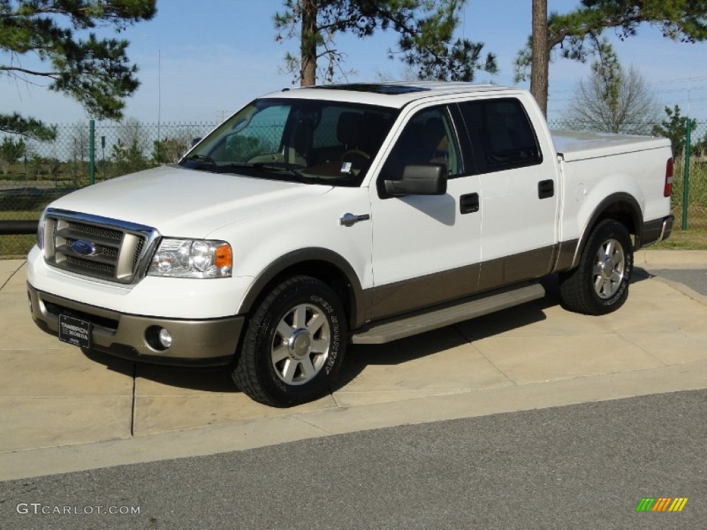 2006 F150 King Ranch SuperCrew - Oxford White / Castano Brown Leather photo #10
