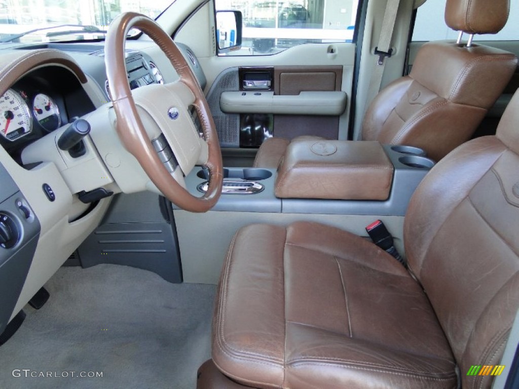 2006 F150 King Ranch SuperCrew - Oxford White / Castano Brown Leather photo #13