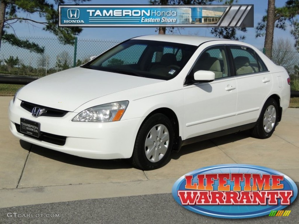 2003 Accord LX Sedan - Taffeta White / Ivory photo #1