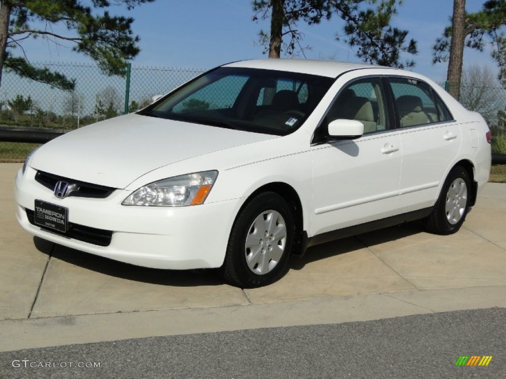 2003 Accord LX Sedan - Taffeta White / Ivory photo #9
