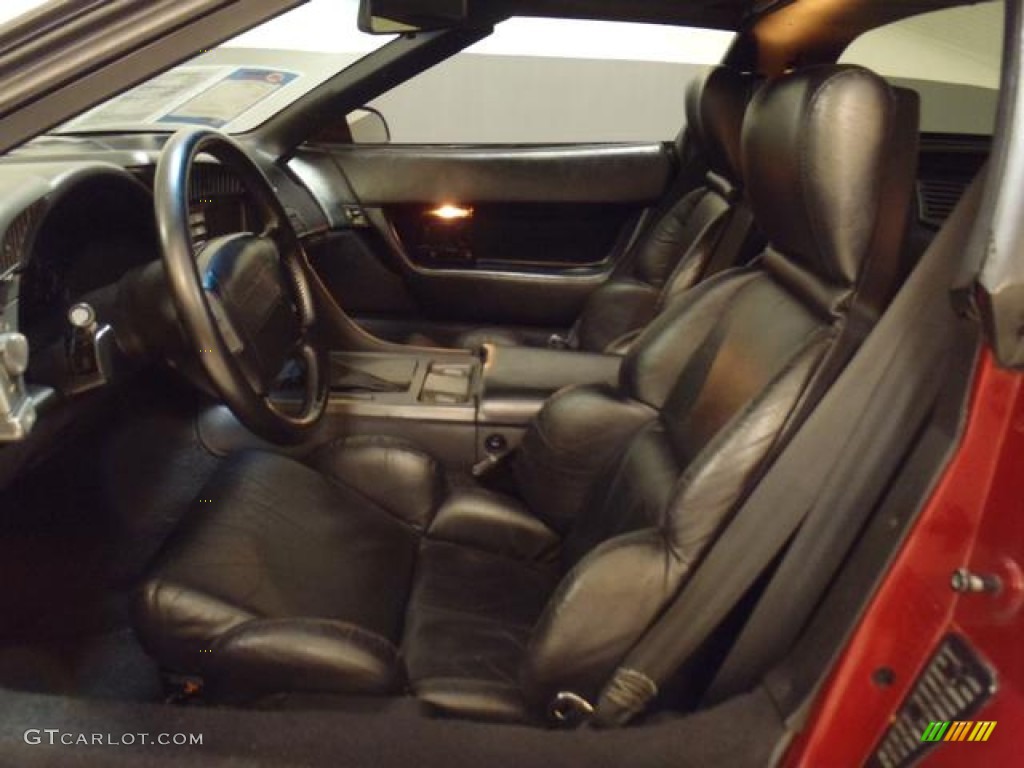 Black Interior 1990 Chevrolet Corvette Coupe Photo #58816260