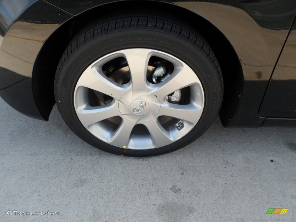 2012 Elantra Limited - Black Noir Pearl / Gray photo #11
