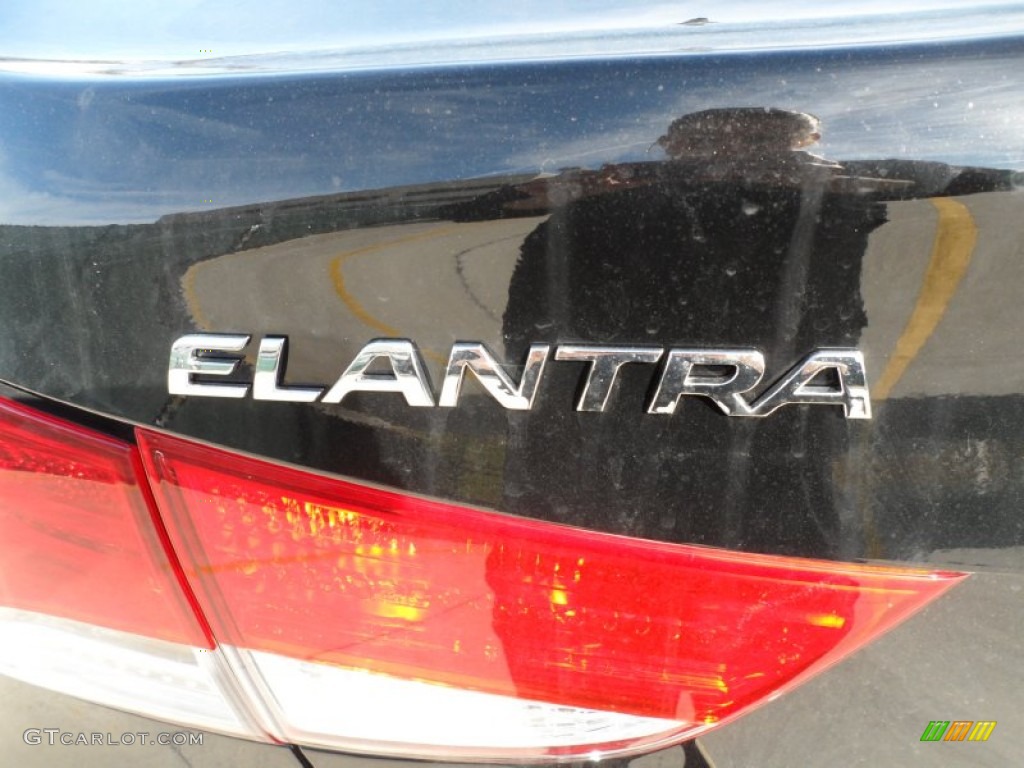 2012 Elantra Limited - Black Noir Pearl / Gray photo #15