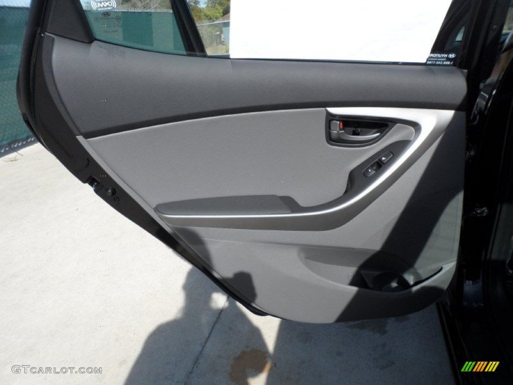 2012 Elantra Limited - Black Noir Pearl / Gray photo #20