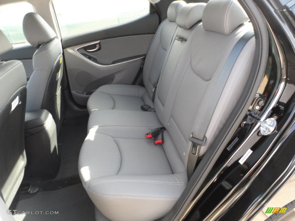 2012 Elantra Limited - Black Noir Pearl / Gray photo #21