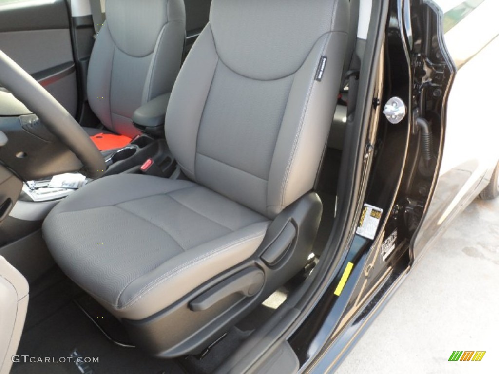 2012 Elantra Limited - Black Noir Pearl / Gray photo #24