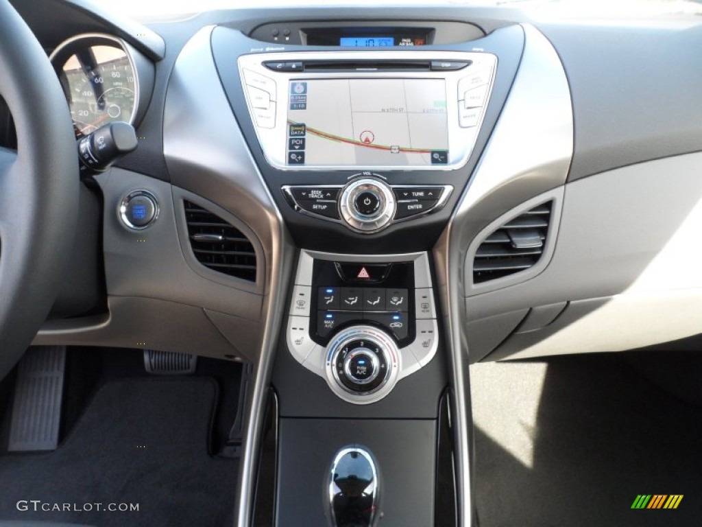 2012 Elantra Limited - Black Noir Pearl / Gray photo #28