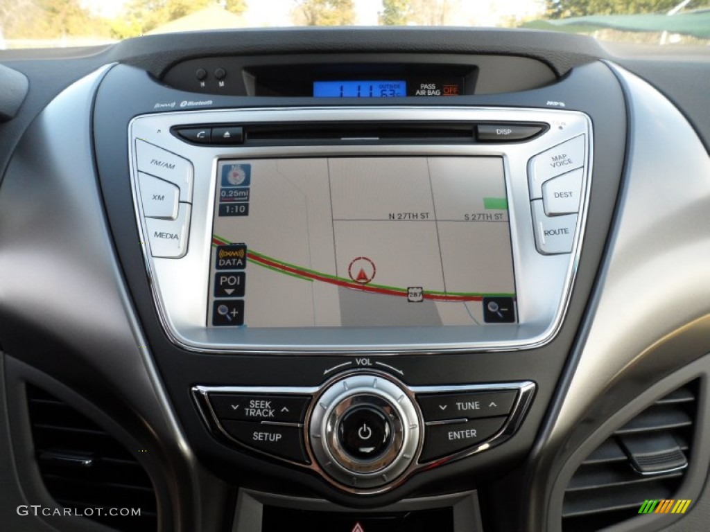 2012 Elantra Limited - Black Noir Pearl / Gray photo #29