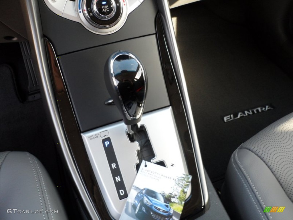 2012 Elantra Limited - Black Noir Pearl / Gray photo #31