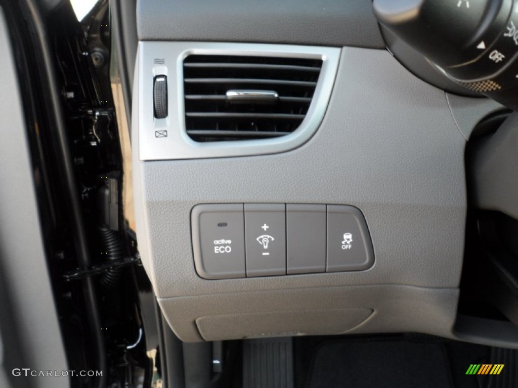 2012 Elantra Limited - Black Noir Pearl / Gray photo #35