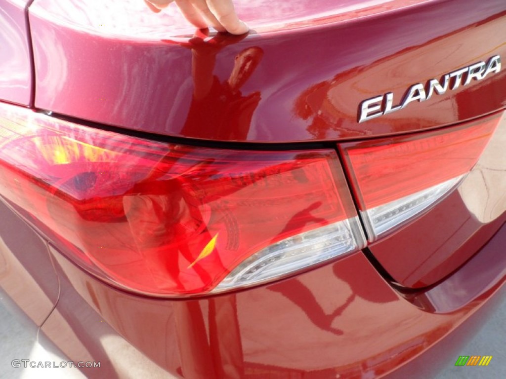 2012 Elantra Limited - Red Allure / Beige photo #12