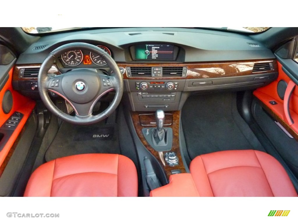 2009 3 Series 328i Convertible - Alpine White / Coral Red/Black Dakota Leather photo #8