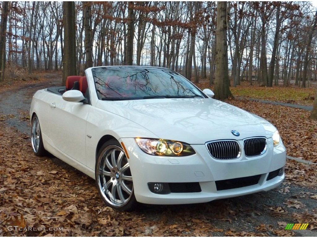 2009 3 Series 328i Convertible - Alpine White / Coral Red/Black Dakota Leather photo #16