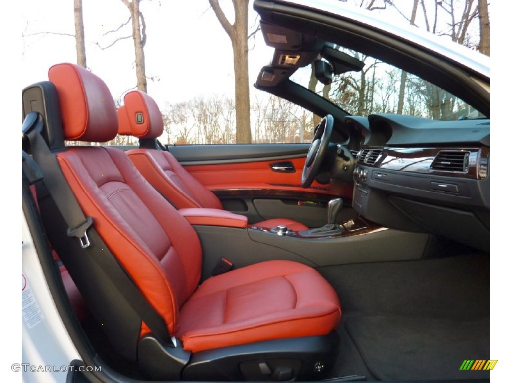 2009 3 Series 328i Convertible - Alpine White / Coral Red/Black Dakota Leather photo #27