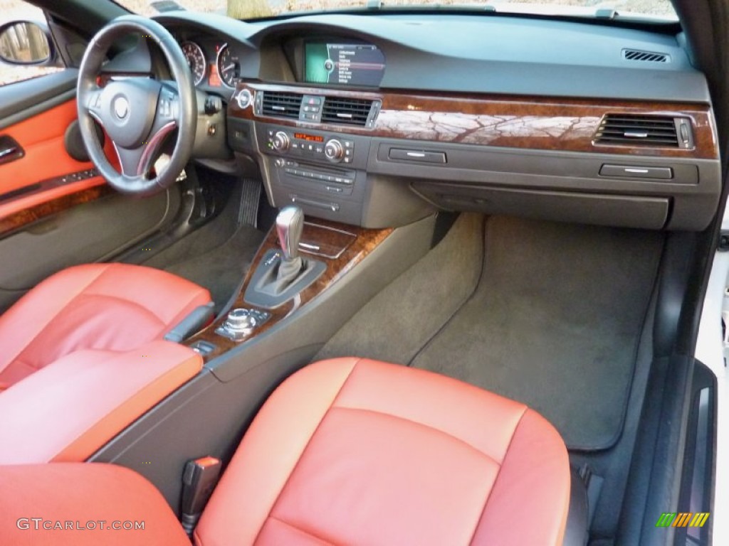 2009 3 Series 328i Convertible - Alpine White / Coral Red/Black Dakota Leather photo #29