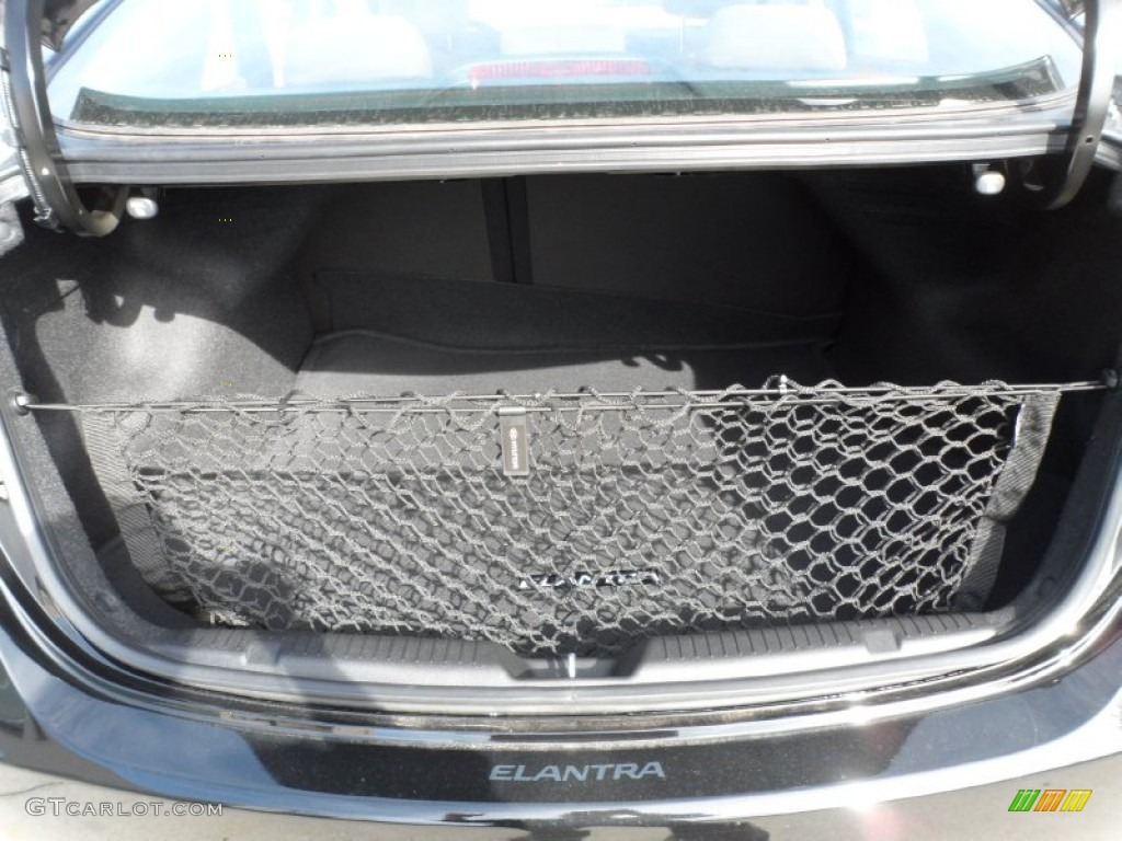 2012 Elantra Limited - Black Noir Pearl / Beige photo #17