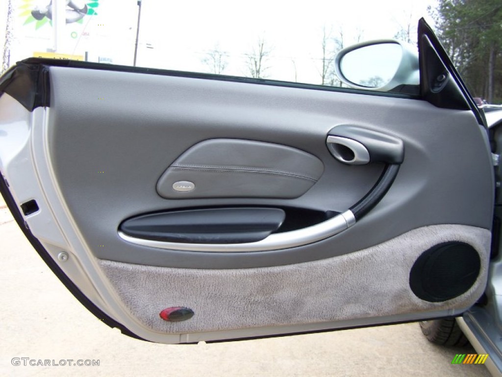 2002 Porsche Boxster S Graphite Grey Door Panel Photo #58818861