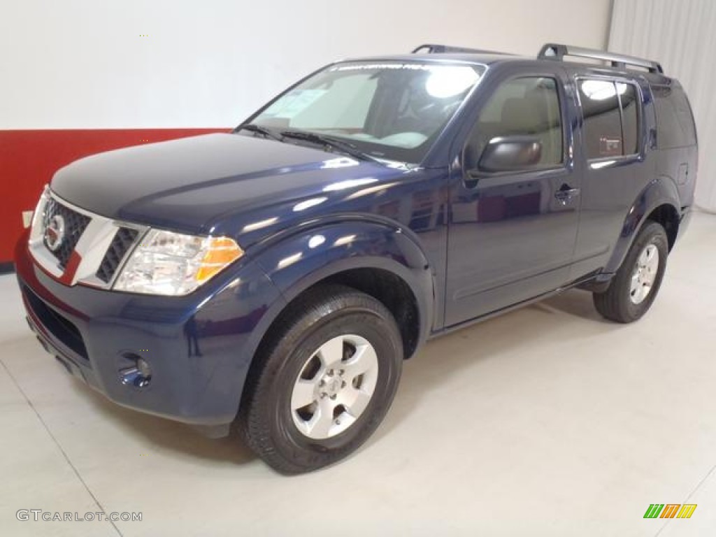 2010 Pathfinder S FE+ - Navy Blue Metallic / Cafe Latte photo #15