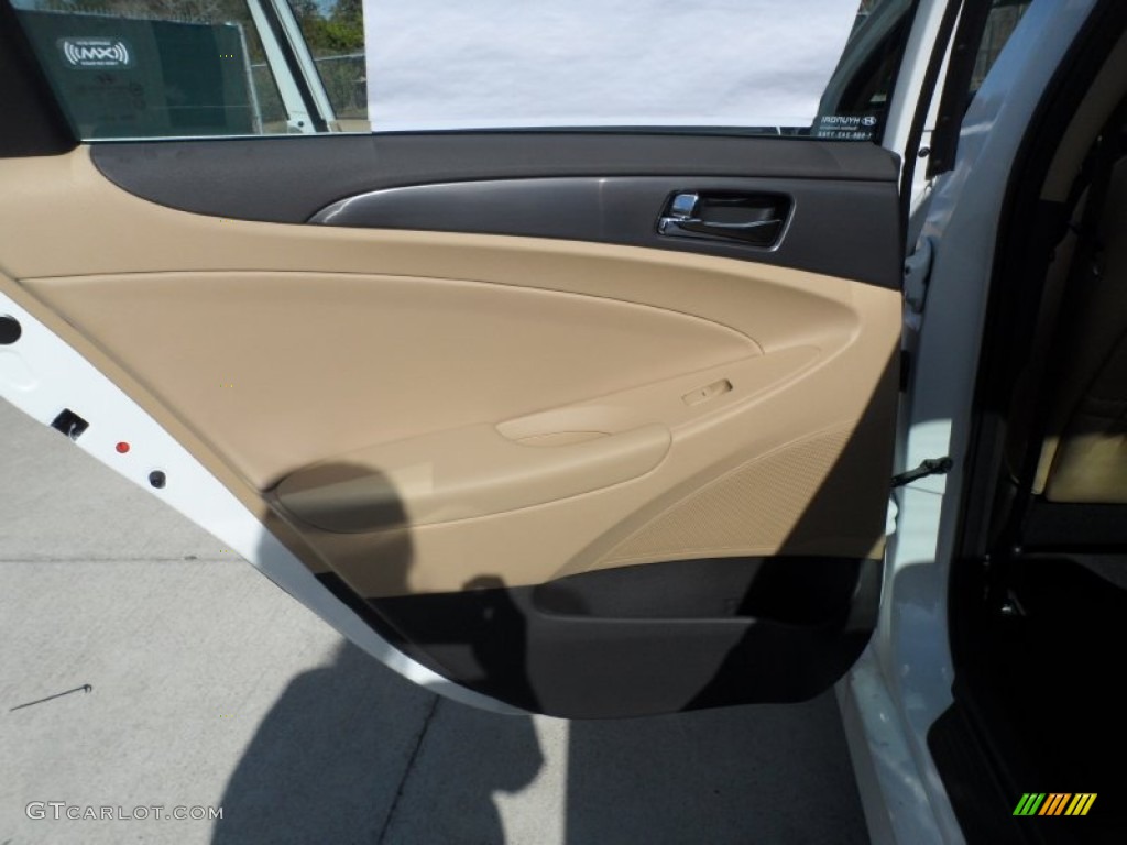 2011 Hyundai Sonata Hybrid Camel Door Panel Photo #58820301