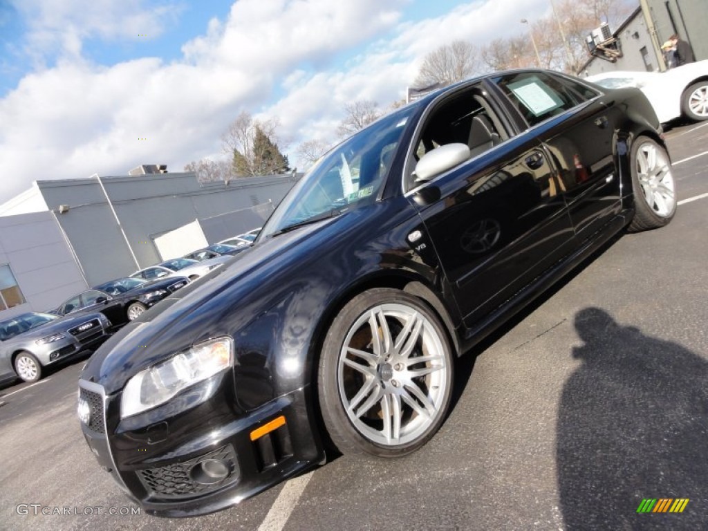 Phantom Black Pearl Effect 2007 Audi RS4 4.2 quattro Sedan Exterior Photo #58820458