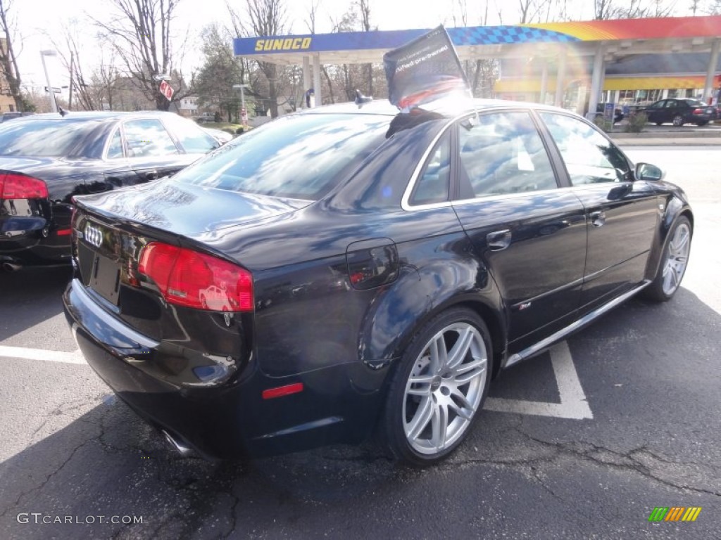 Phantom Black Pearl Effect 2007 Audi RS4 4.2 quattro Sedan Exterior Photo #58820529