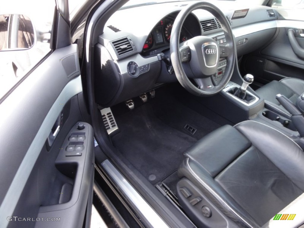 Black Interior 2007 Audi RS4 4.2 quattro Sedan Photo #58820571