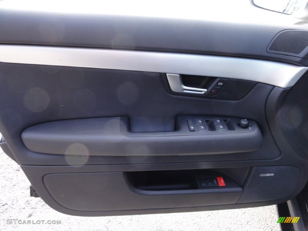 2007 Audi RS4 4.2 quattro Sedan Black Door Panel Photo #58820580