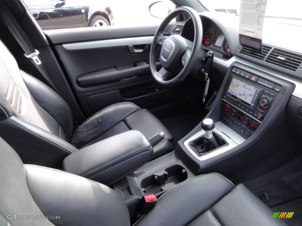 Black Interior 2007 Audi RS4 4.2 quattro Sedan Photo #58820619