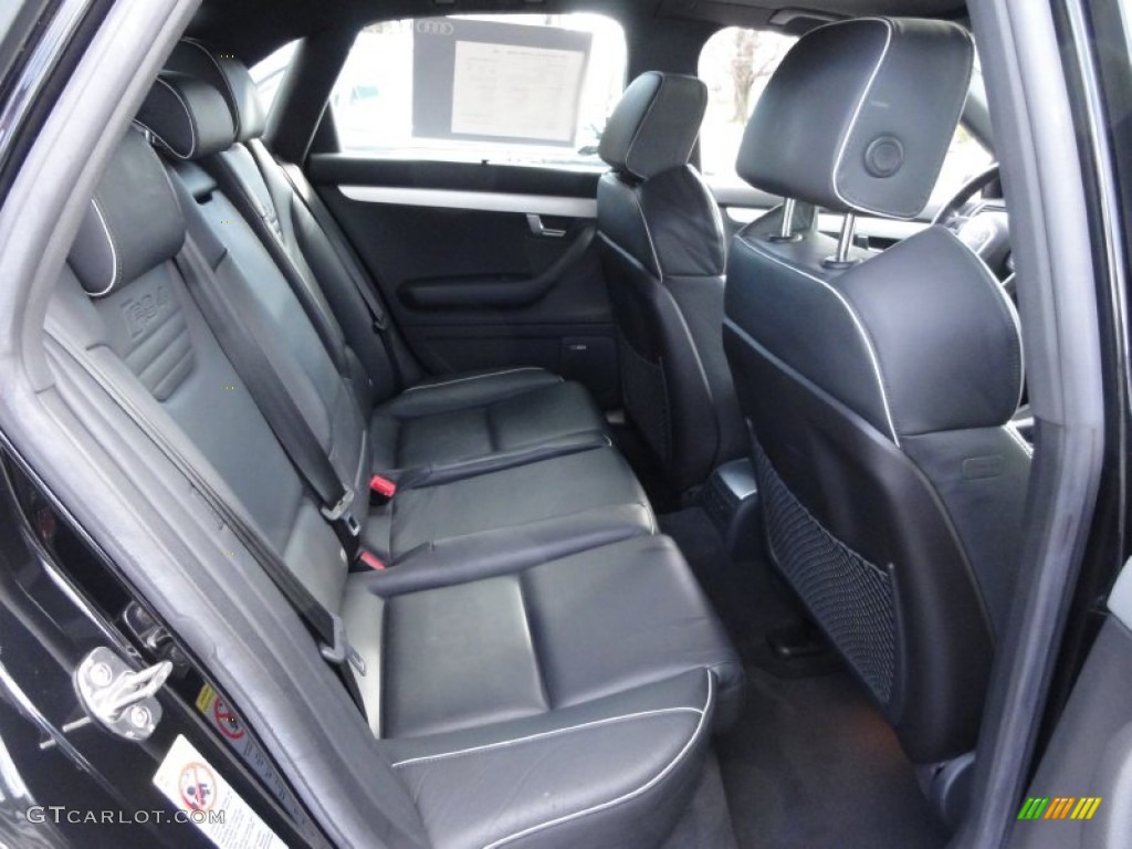 Black Interior 2007 Audi RS4 4.2 quattro Sedan Photo #58820661