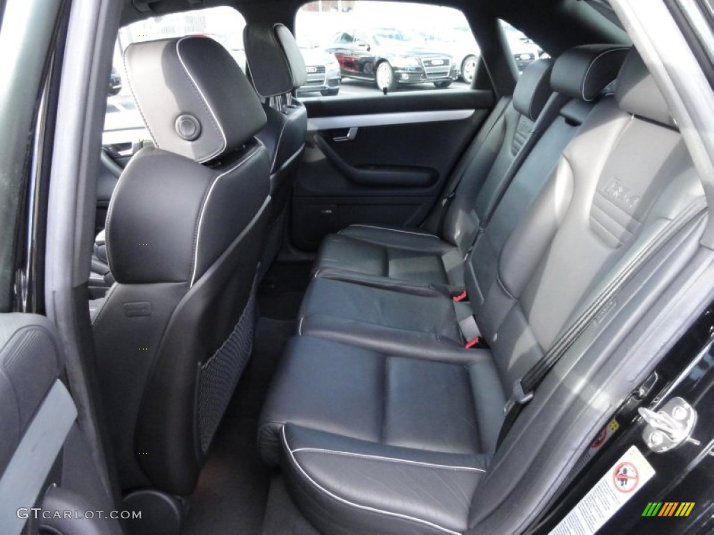 Black Interior 2007 Audi RS4 4.2 quattro Sedan Photo #58820668