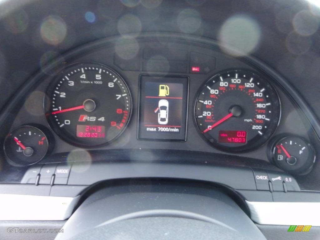2007 Audi RS4 4.2 quattro Sedan Gauges Photo #58820799