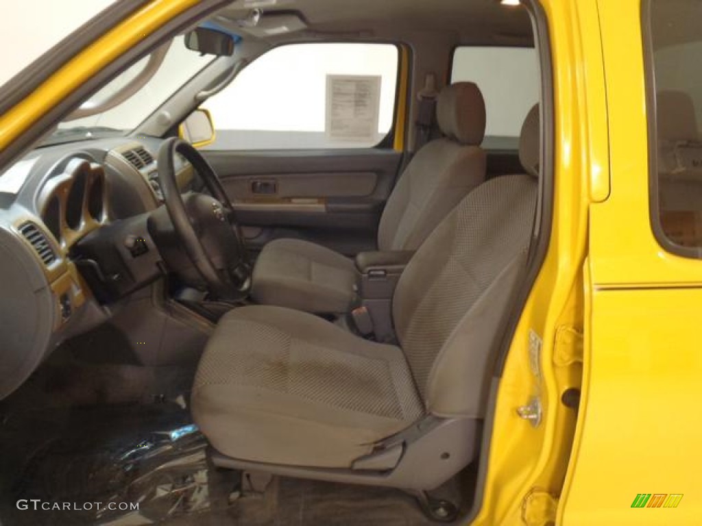 2002 Frontier SE Crew Cab - Solar Yellow / Gray photo #14