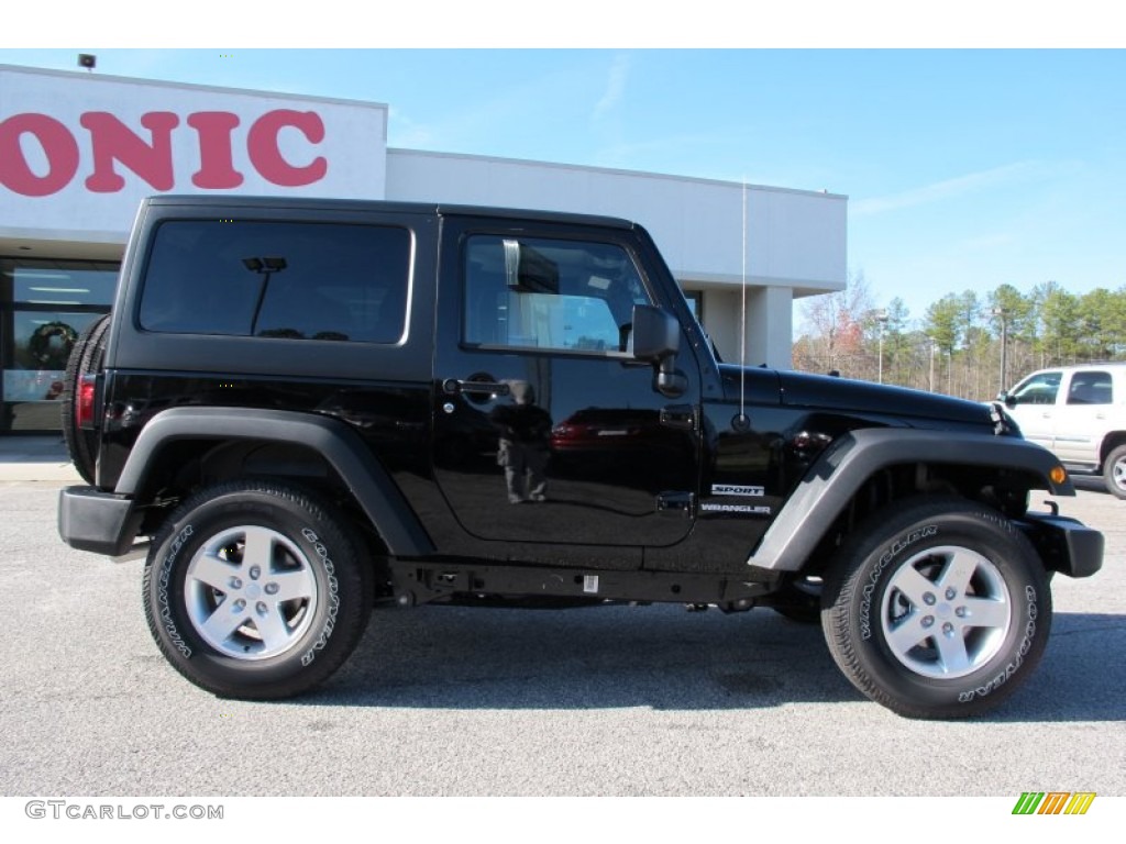 2012 Wrangler Sport S 4x4 - Black / Black photo #8