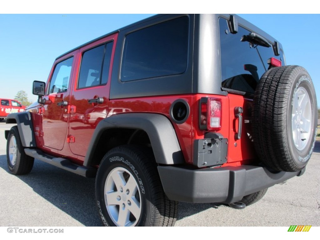 2012 Wrangler Unlimited Sport S 4x4 - Flame Red / Black photo #5