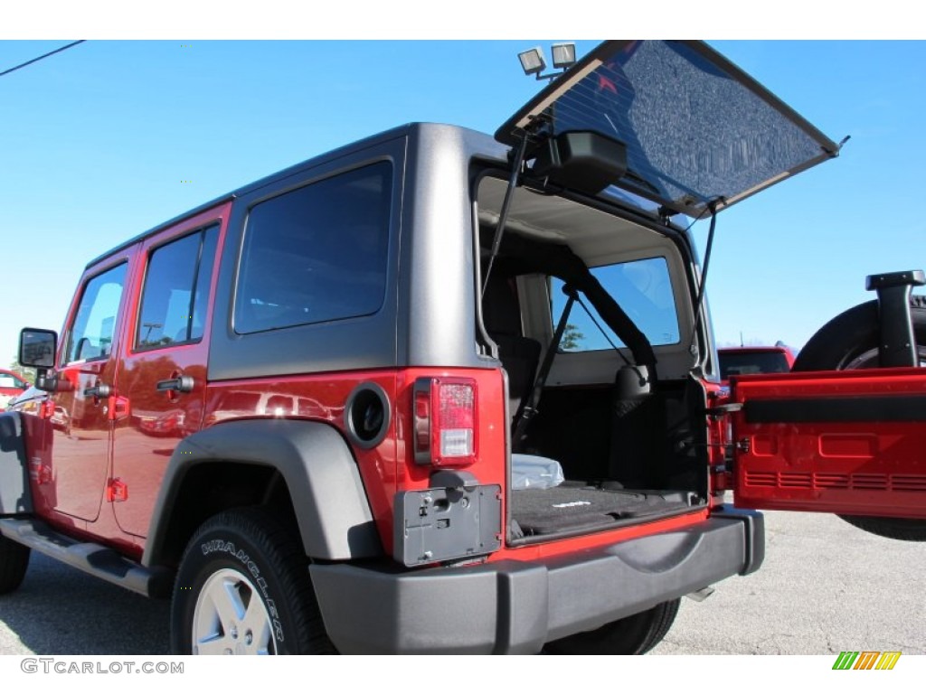 2012 Wrangler Unlimited Sport S 4x4 - Flame Red / Black photo #15