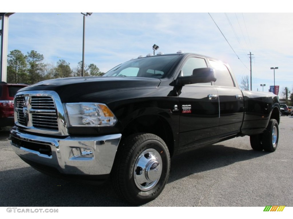 Black 2012 Dodge Ram 3500 HD Big Horn Crew Cab 4x4 Dually Exterior Photo #58823754