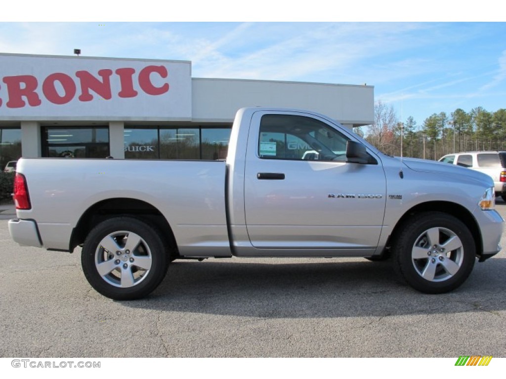 2012 Ram 1500 Express Regular Cab - Bright Silver Metallic / Dark Slate Gray/Medium Graystone photo #7