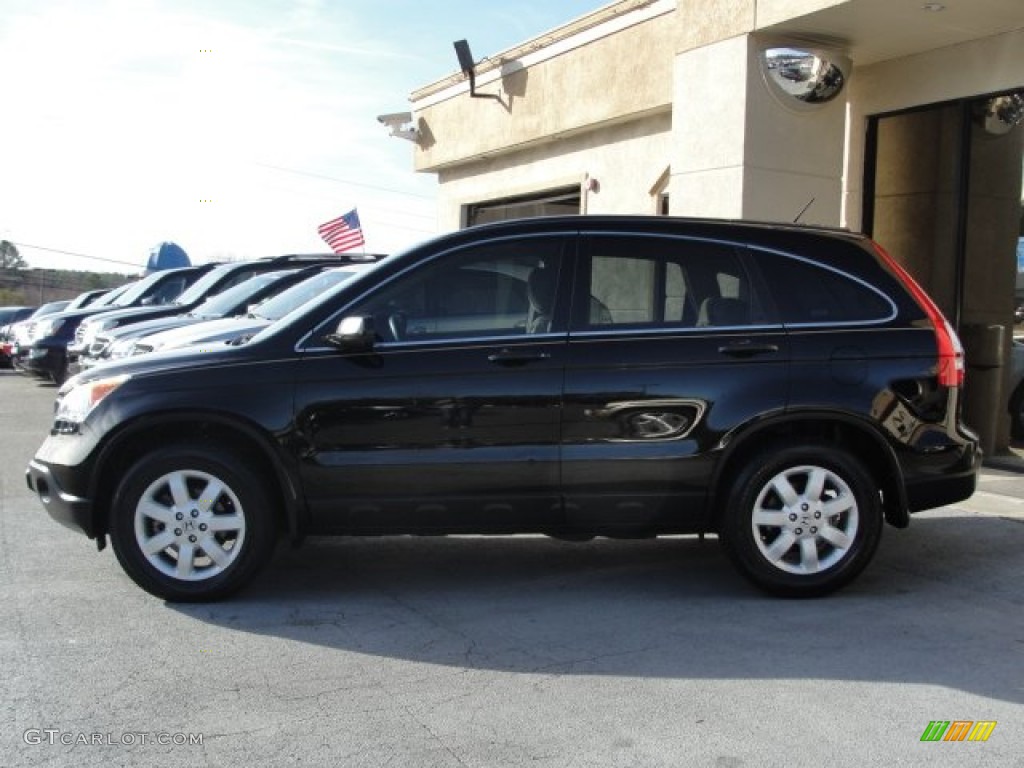 2009 CR-V EX - Crystal Black Pearl / Ivory photo #4