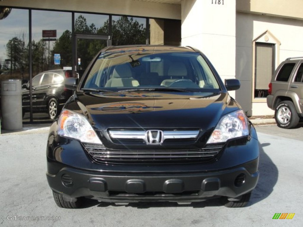 2009 CR-V EX - Crystal Black Pearl / Ivory photo #6