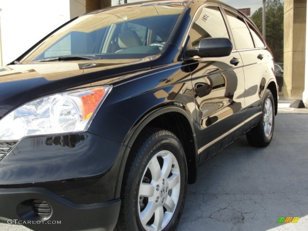 2009 CR-V EX - Crystal Black Pearl / Ivory photo #8