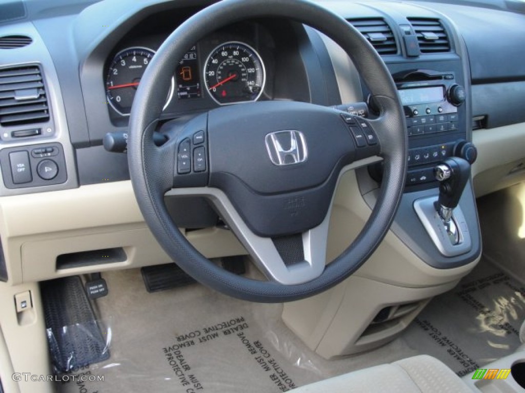 2009 Honda CR-V EX Ivory Steering Wheel Photo #58824704