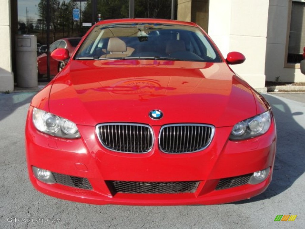 2007 3 Series 328i Coupe - Crimson Red / Saddle Brown/Black photo #6