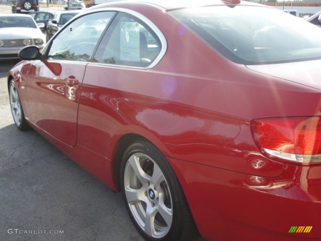 2007 3 Series 328i Coupe - Crimson Red / Saddle Brown/Black photo #9