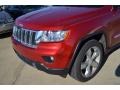 2011 Inferno Red Crystal Pearl Jeep Grand Cherokee Overland  photo #9