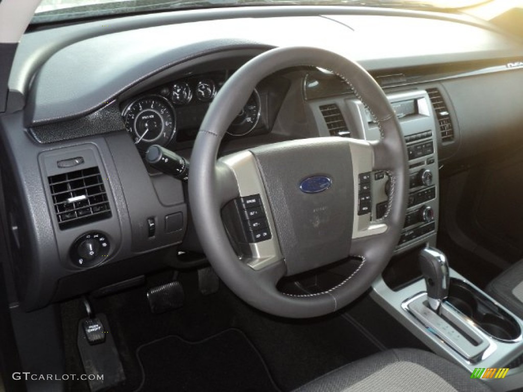 2012 Ford Flex SE Medium Light Stone Steering Wheel Photo #58829608