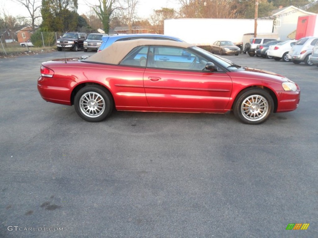 2004 Sebring Convertible - Inferno Red Pearl / Taupe photo #2