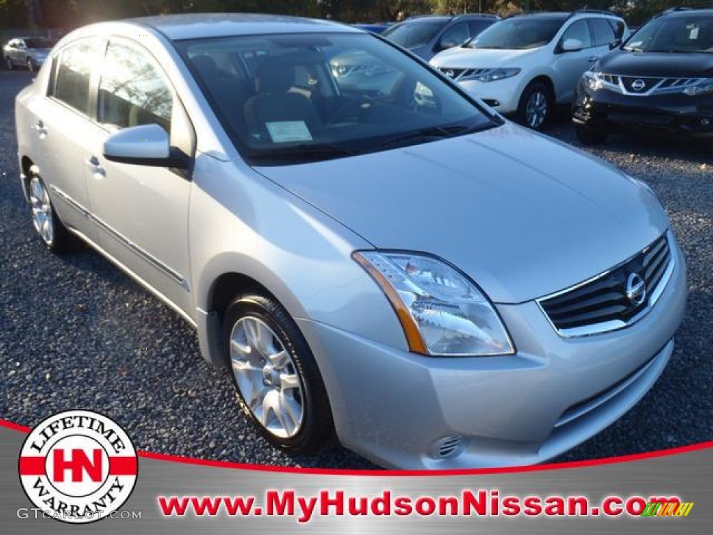 2012 Sentra 2.0 S - Brilliant Silver Metallic / Charcoal photo #1