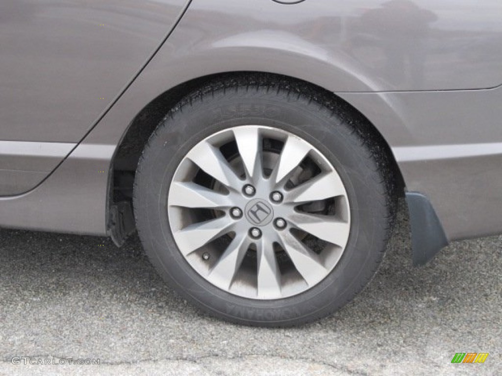 2010 Civic EX Sedan - Urban Titanium Metallic / Beige photo #5