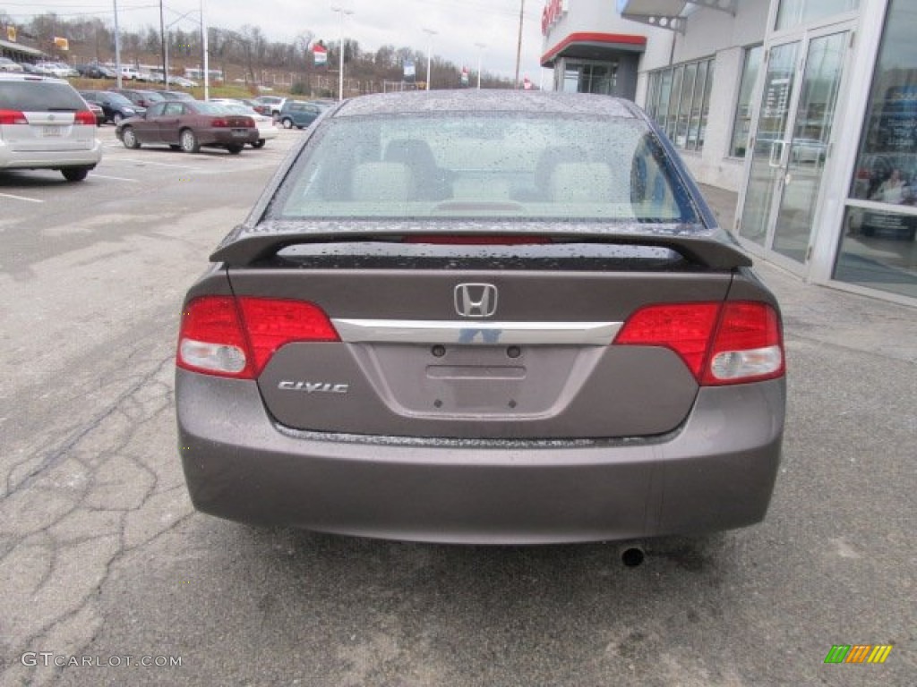 2010 Civic EX Sedan - Urban Titanium Metallic / Beige photo #6