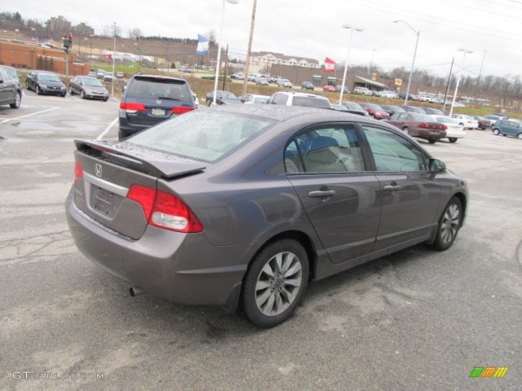 2010 Civic EX Sedan - Urban Titanium Metallic / Beige photo #7